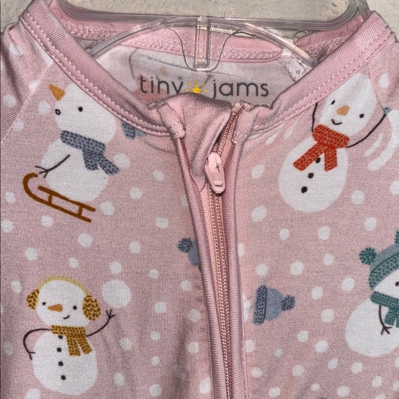 Tiny Jams Snowman One Piece Pjs - Picture 3 of 4